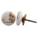 Owl Flat Ceramic Dresser Knob